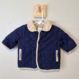 Gymboree Navy and Cream Quilted Puffer Jacket